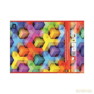 Blok rysunkowy kolor. A4 10 k barwiony w masie