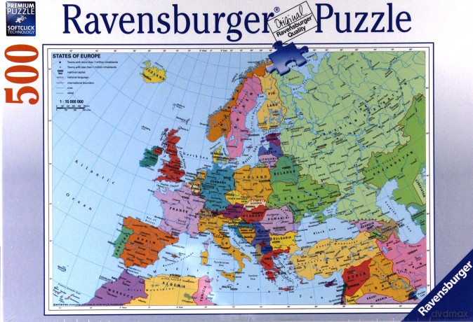 RAVENSBURGER 500 el. Polityczna Mapa Europy [PUZZLE]