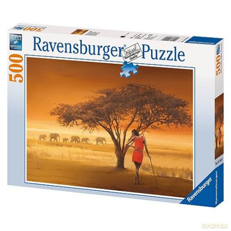 RAVENSBURGER 500 El. AFRYKAŃSKI MASAI 141456 [PUZZLE]