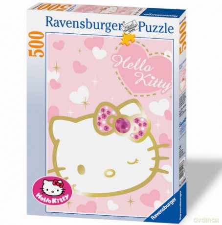 RAVENSBURGER 500 El. Hello Kitty Brokatowe 145768 [PUZZLE]
