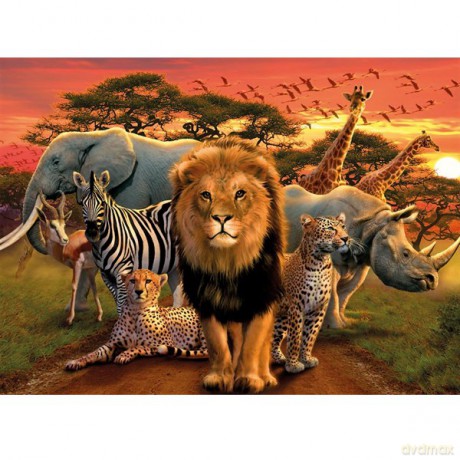 RAVENSBURGER 500 el. Afrykańskie Zwierzęta 141777 [PUZZLE]