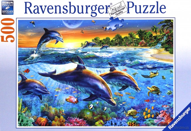 RAVENSBURGER 500 el. Delfiny 142101 [PUZZLE]