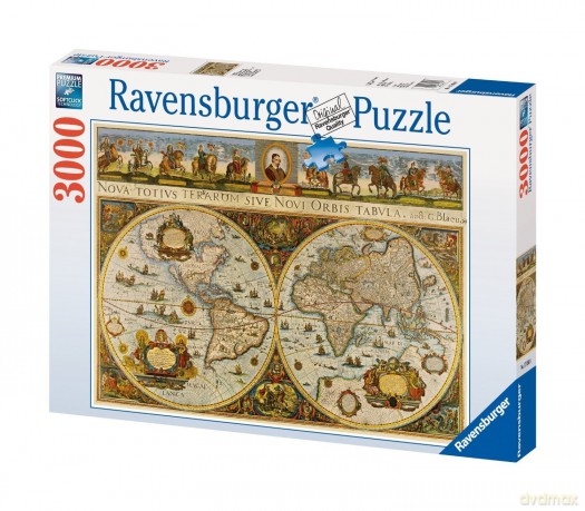 RAVENSBURGER 3000 el. Wielka Mapa Świata [PUZZLE]