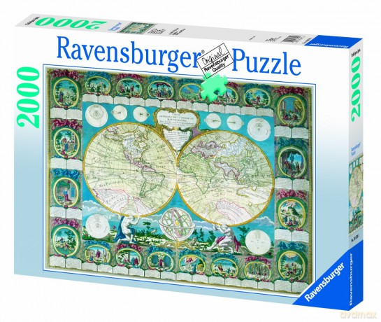 RAVENSBURGER 2000 El. MAPA HISTORYCZNA 166701 [PUZZLE]