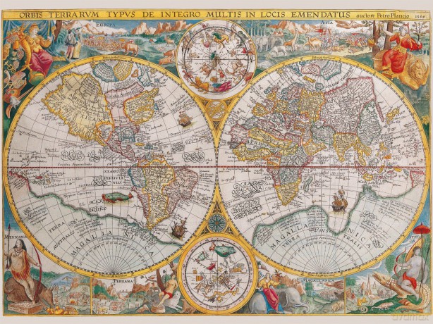 RAVENSBURGER 1500 el. Historyczna Mapa Świata [PUZZLE]