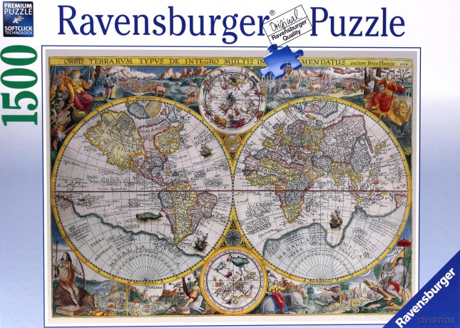 RAVENSBURGER 1500 el. Historyczna Mapa Świata [PUZZLE]