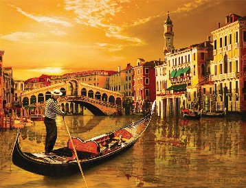 RAVENSBURGER 2000 El. GONDOLIERZY Z WENECJI 166671 [PUZZLE]