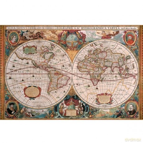 RAVENSBURGER 5000 El. Antyczna Mapa Świata 174119 [PUZZLE]