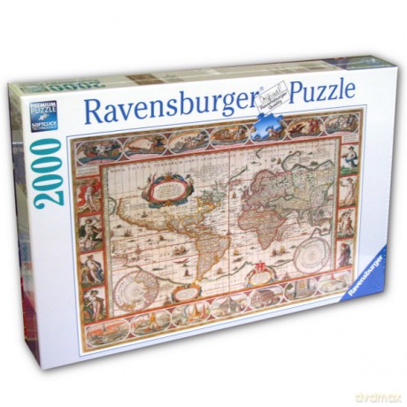 RAVENSBURGER 2000 El. Mapa Świata 166336 [PUZZLE]