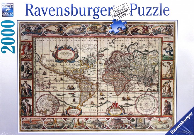 RAVENSBURGER 2000 El. Mapa Świata 166336 [PUZZLE]