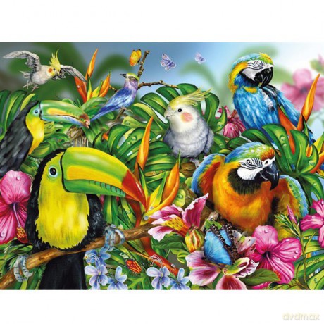 RAVENSBURGER 2000 El. Ptaki tropikalne 166817 [PUZZLE]