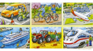 RAVENSBURGER 12 EL. TRANSPORT KLOCKI 74938 [KLOCKI]