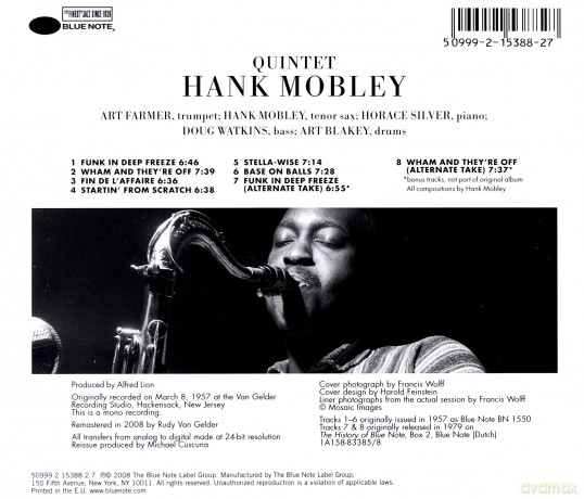 Hank Mobley: Hank Mobley Quintet (RVG) [CD]