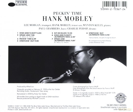 Hank Mobley: Peckin' Time (RVG) [CD]