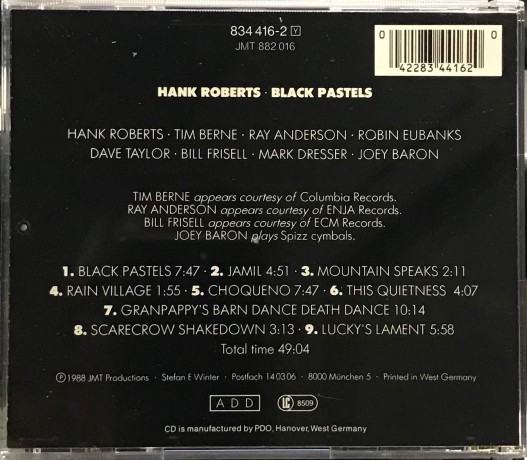 Hank Roberts: Black Pastels [CD]
