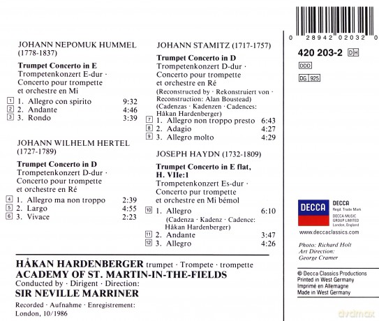 Hardenberger/Mrr/Amf: Haydn+:Tromp-Konzerte [CD]