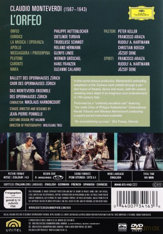 Harnoncourt,Monteverdi Ensamble: Monteverdi:L\'orfeo [DVD]