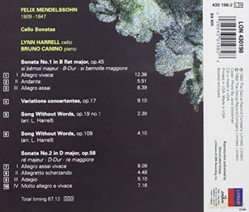 Harrell/Canino: Mend:Cello Sonatas [CD]