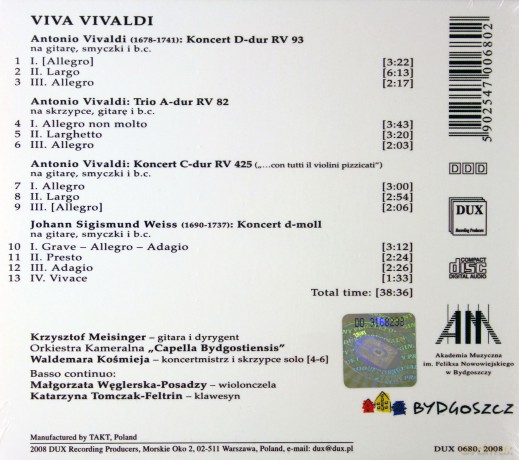 Viva Vivaldi - Krzysztof Meisinger [CD]