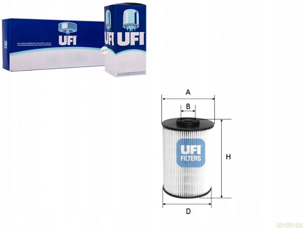UFI 26.055.00 Filtr paliwa Peugeot Toyota Fiat Citroen Ford