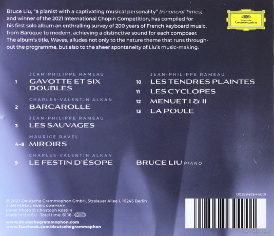 Bruce Liu: Waves: Rameau, Ravel, Alkan [CD]