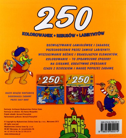 250 Kolorowanek Rebusów Labiryntów Cz. 1 [KSIĄŻKA]