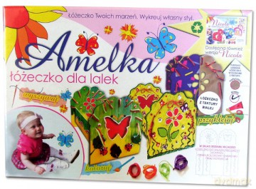 SAMOPOL ŁÓŻECZKO AMELKA Z TEKTURY 1003 [ZABAWKA]