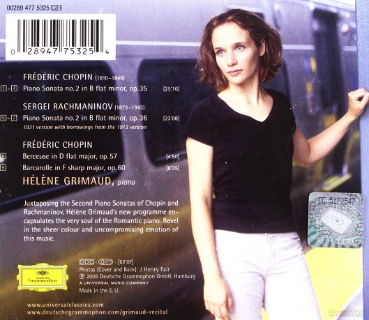 Helene Grimaud: Rachmaninov:Sonata No.2/Chopin:Sonata [CD]