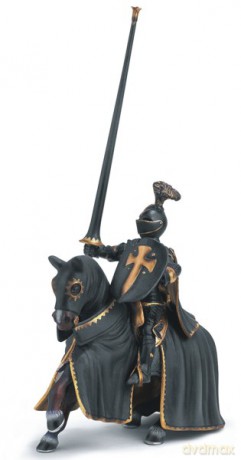 SCHLEICH CZARNY RYCERZ NA KONIU 70032 [ZABAWKA]