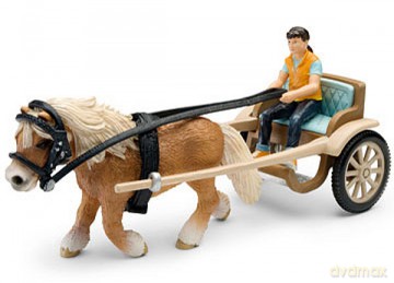 SCHLEICH POWÓZ DO ZAPRZĘGANIA KUCYKÓW 42040 [ZABAWKA]