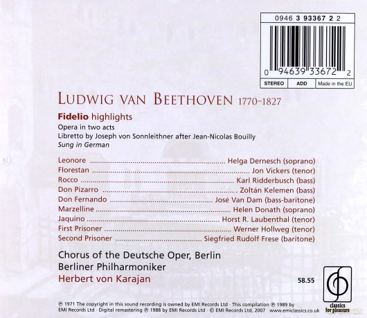Herbert Von Karajan: Beethoven: Fidello [CD]