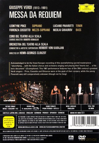 Herbert Von Karajan: Verdi:Messa Da Requiem [DVD]