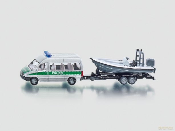 SIKU Wóz Operacyjny Policji z Łodzią 1638 [MODELARSTWO]