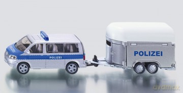 SIKU Sam. policyjny z przyczepą dla koni 2310 [MODELARSTWO]