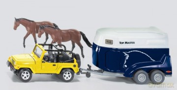 SIKU Jeep z Przyczepą dla Koni 4670 [MODELARSTWO]