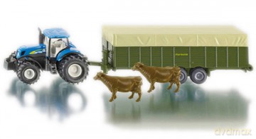 SIKU Traktor z Przyczepą dla Zwierząt 1863 [MODELARSTWO]