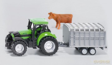 SIKU Traktor z Przyczepą dla Zwierząt 1640 [MODELARSTWO]