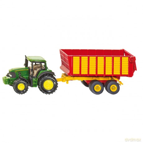 SIKU Traktor John Deere z przyczepą 1650 [MODELARSTWO]