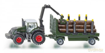 SIKU Traktor z Przyczepą z Balami Drewna 1861 [MODELARSTWO]