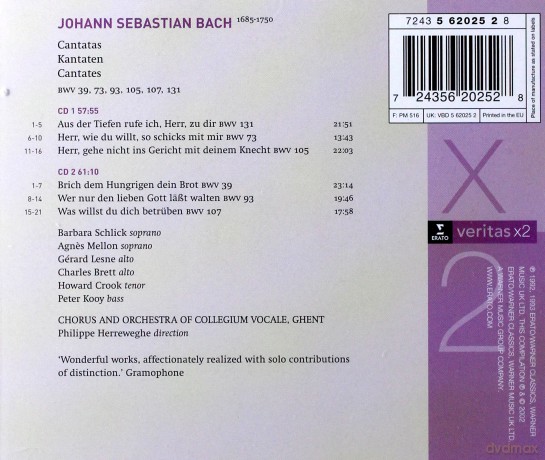 Herreweghe: Veritas X2-Cantatas Bwv [2CD]