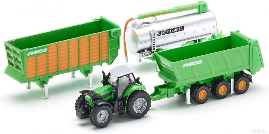 SIKU Traktor z Zestawem Przyczep Joskin 1848 [MODELARSTWO]