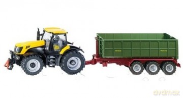 SIKU Traktor JCB z przyczepą 1855 [MODELARSTWO]