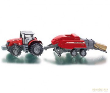 SIKU Massey Ferguson MF 8690 z prasą 1951 [MODELARSTWO]