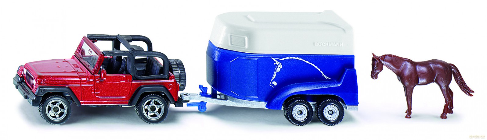 SIKU Jeep z przyczepą dla koni 1651 [MODELARSTWO]