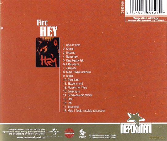 Hey: Fire (Niepokonani) [CD]