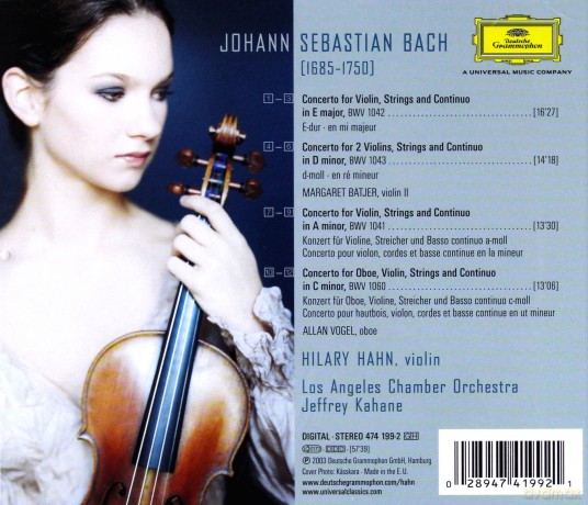 Hilary Hahn: Bach Vln.Ctos [CD]