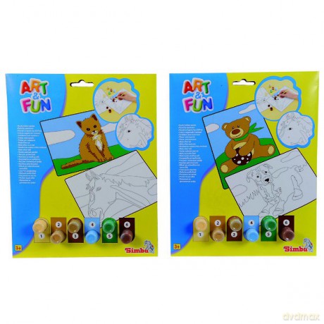 ART&FUN Malowanie po numerkach MiśKot 106330186 [ZABAWKA]