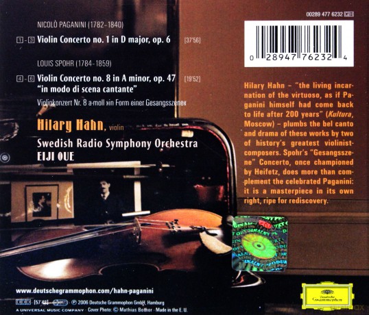 Hilary Hahn: Paganini:Violin Concerto No.1 [CD]