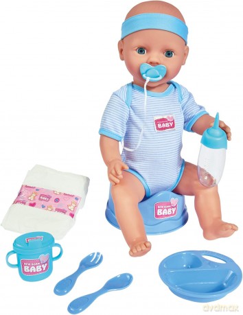 SIMBA New Born Baby Lalka Funkcyjna Sikająca 43cm 105039005 [ZABAWKA]