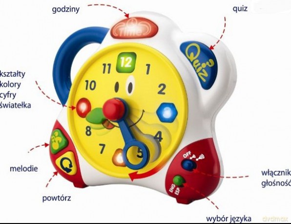 SMILY EDUKACYJNY ZEGAR DWUJĘZYCZNY 3898T [ZABAWKA]